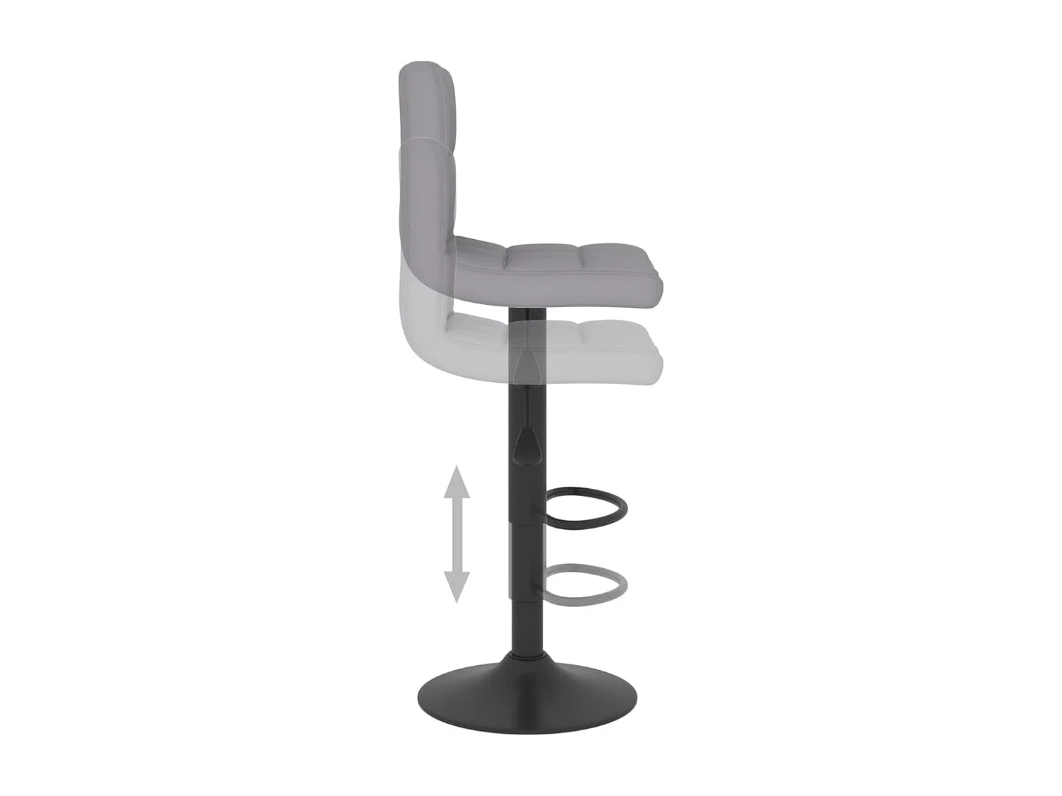 Tabouret de bar Gris clair Tissu 9