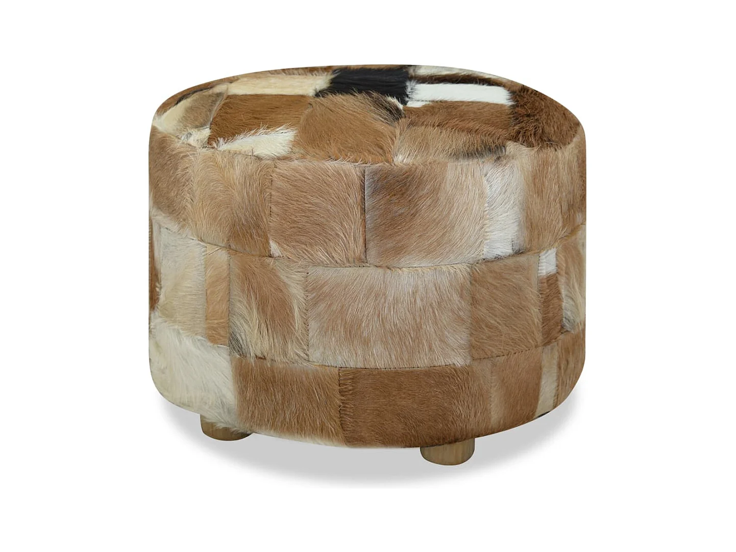 Pouf Cuir véritable Rond 50 x 50x45