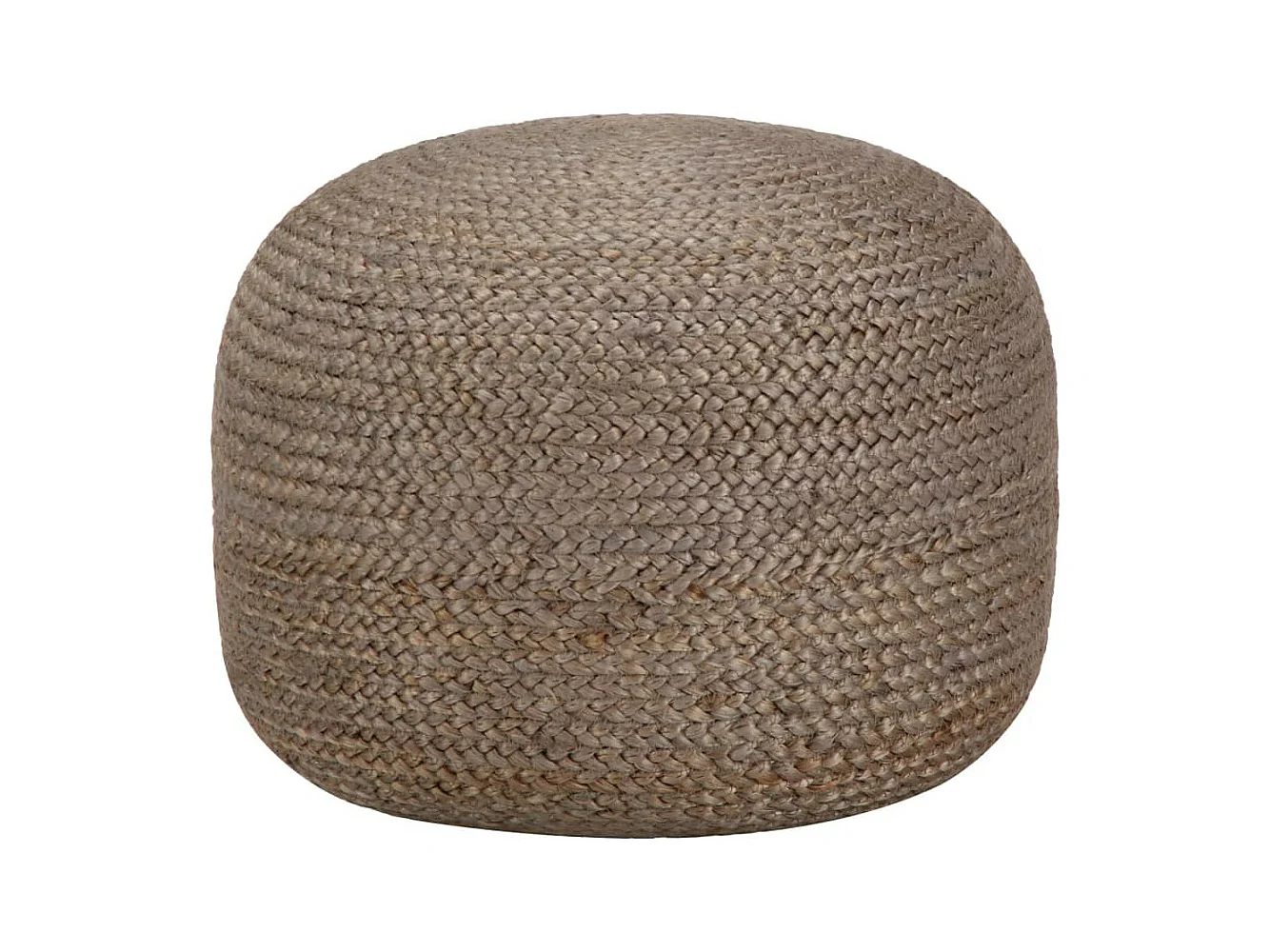 Pouf fait à la main Gris clair 45x30 Jute