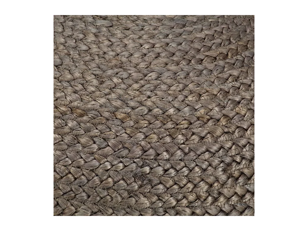Pouf fait à la main Gris clair 45x30 Jute