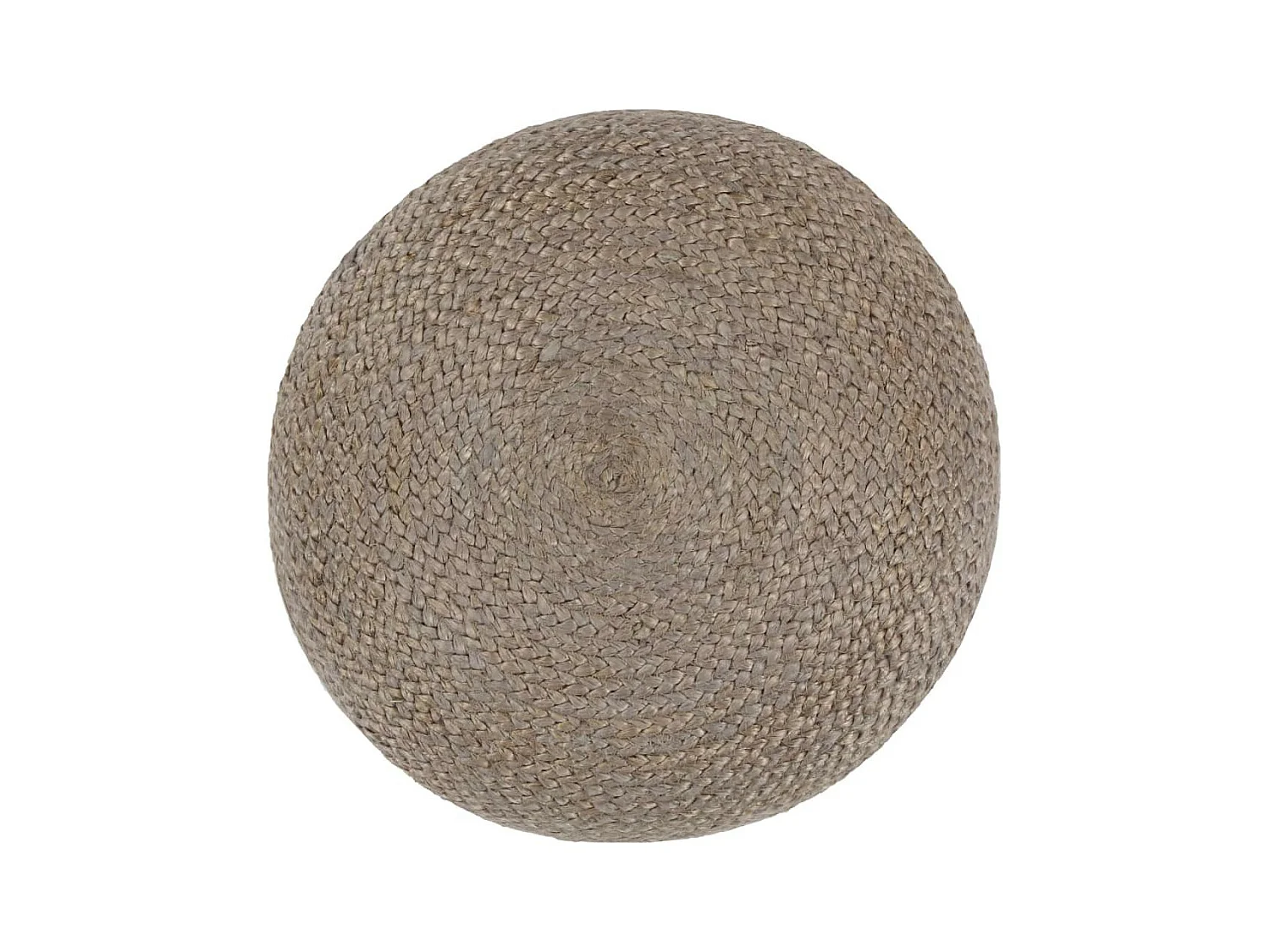 Pouf fait à la main Gris clair 45x30 Jute