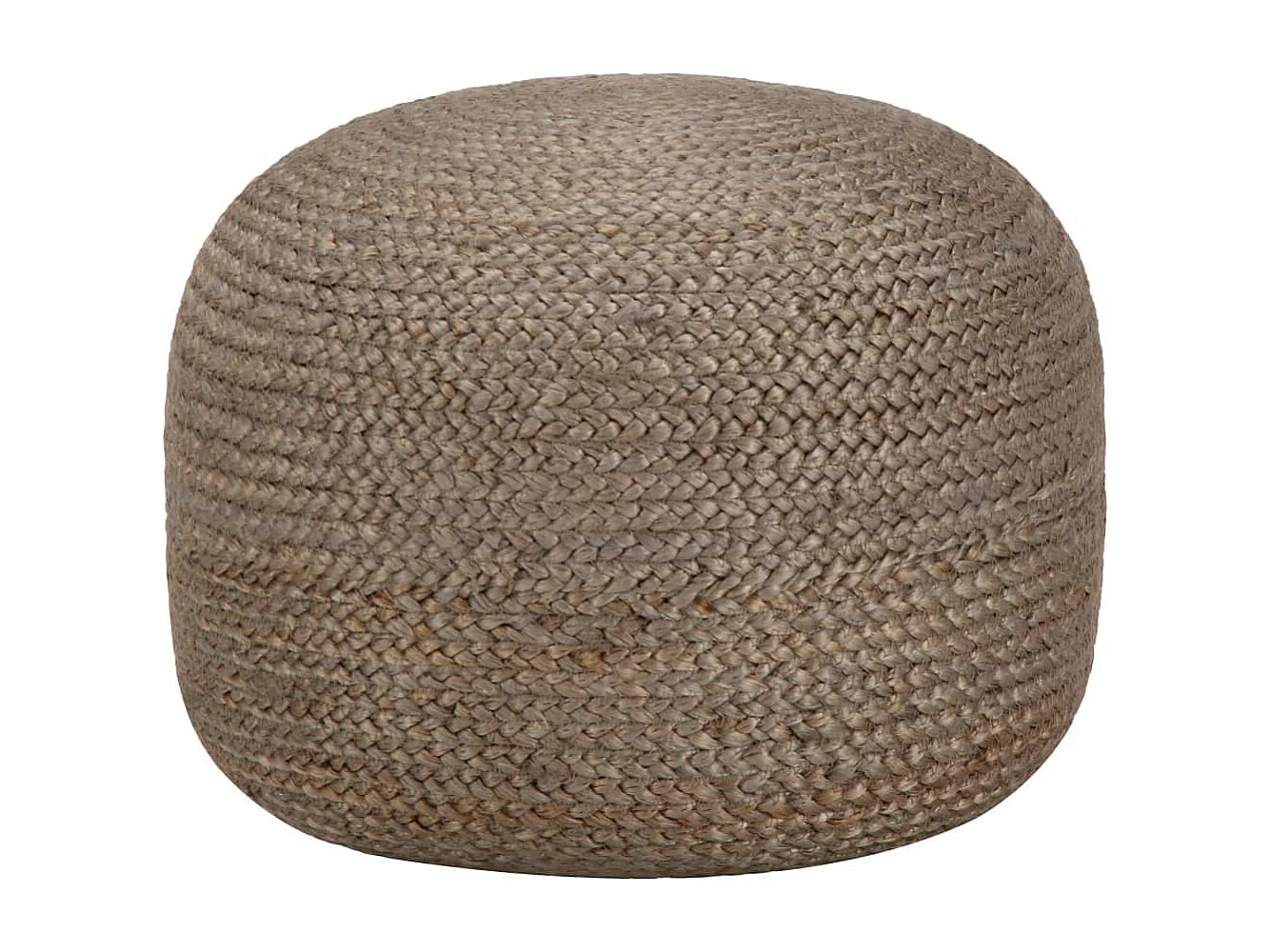 Pouf fait à la main Gris clair 45x30 Jute