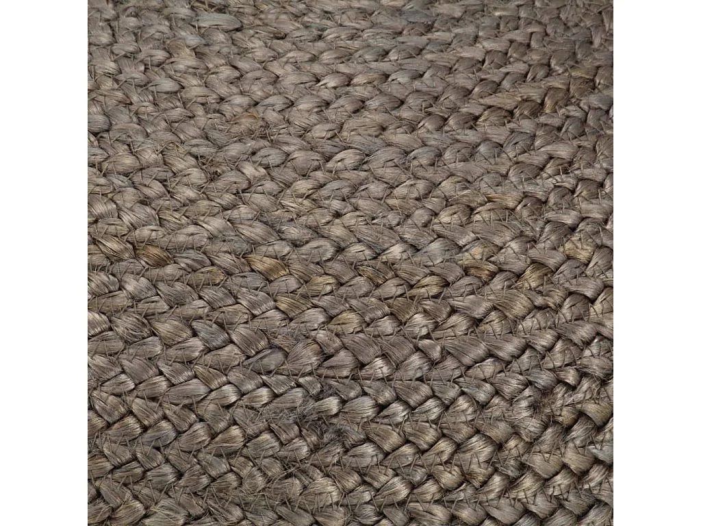 Pouf fait à la main Gris clair 45x30 Jute
