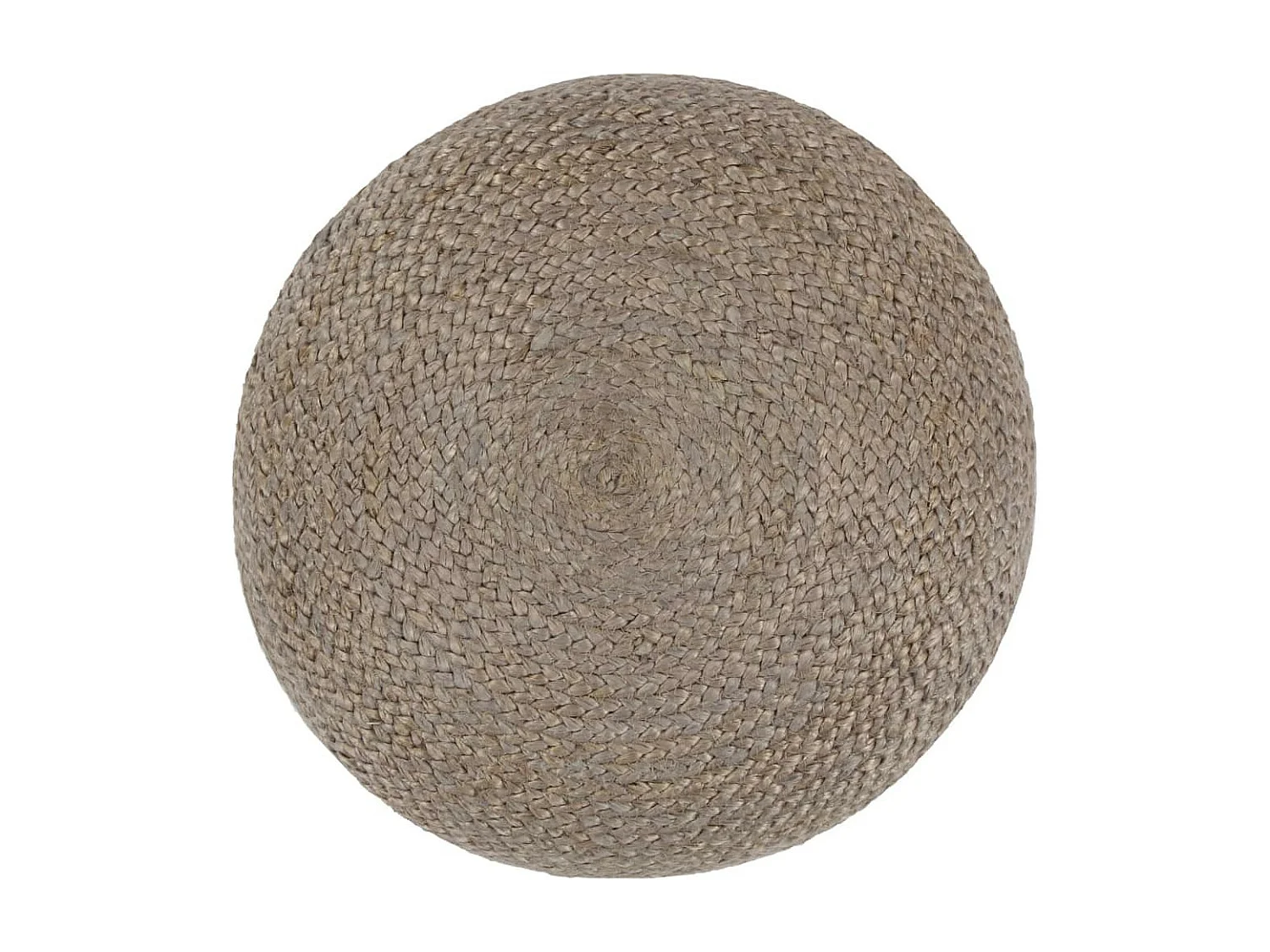 Pouf fait à la main Gris clair 45x30 Jute