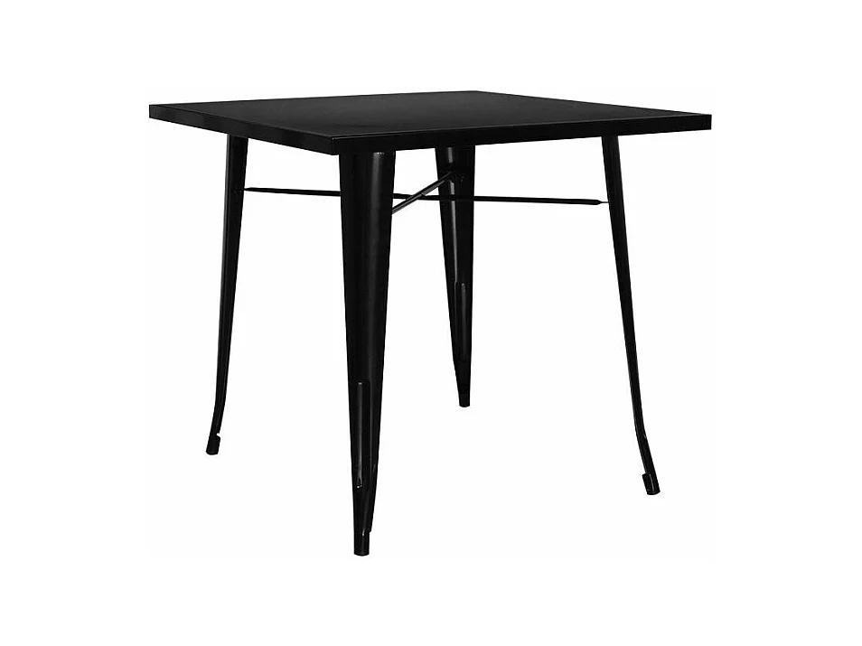 Table carrée acier noir Kontoir 80x80