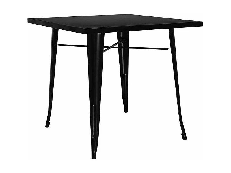 Table carrée acier noir Kontoir 80x80