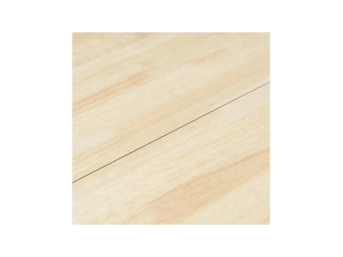 Table à manger ronde chêne clair et hévéa massif blanc Nyca