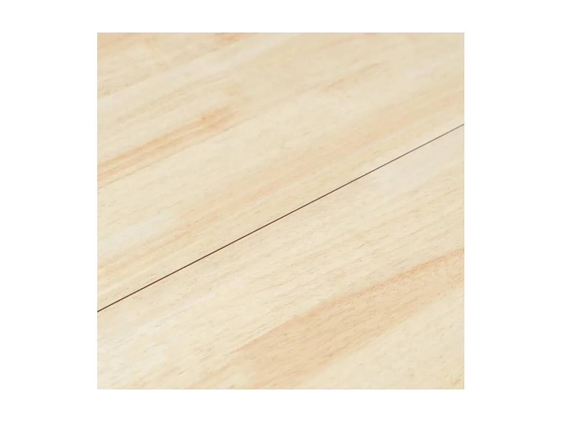 Table à manger ronde chêne clair et hévéa massif blanc Nyca