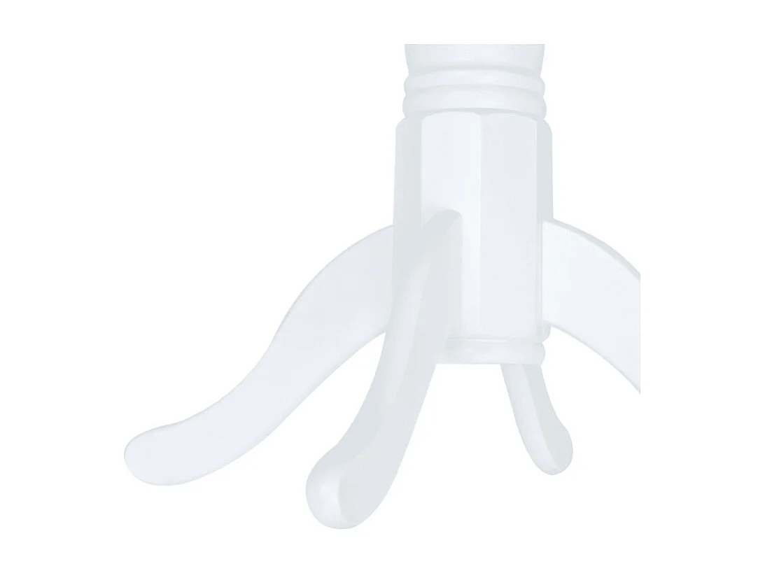 Table à manger ronde chêne clair et hévéa massif blanc Nyca