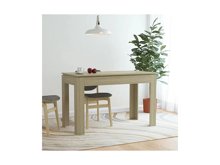 Table à manger rectangulaire bois chêne clair Jonan 120cm
