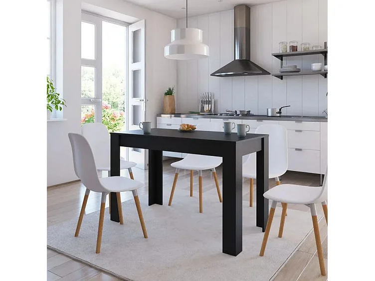 Table à manger bois noir Kinsa 120cm