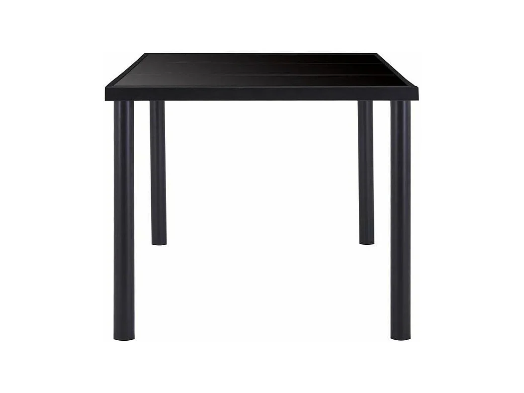 Table à manger verre trempé et pieds métal noir Orati 180cm