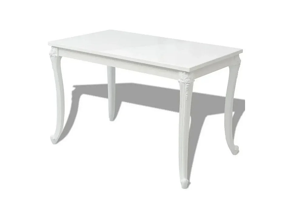Table bois et pieds plastique blanc Pomme 116cm