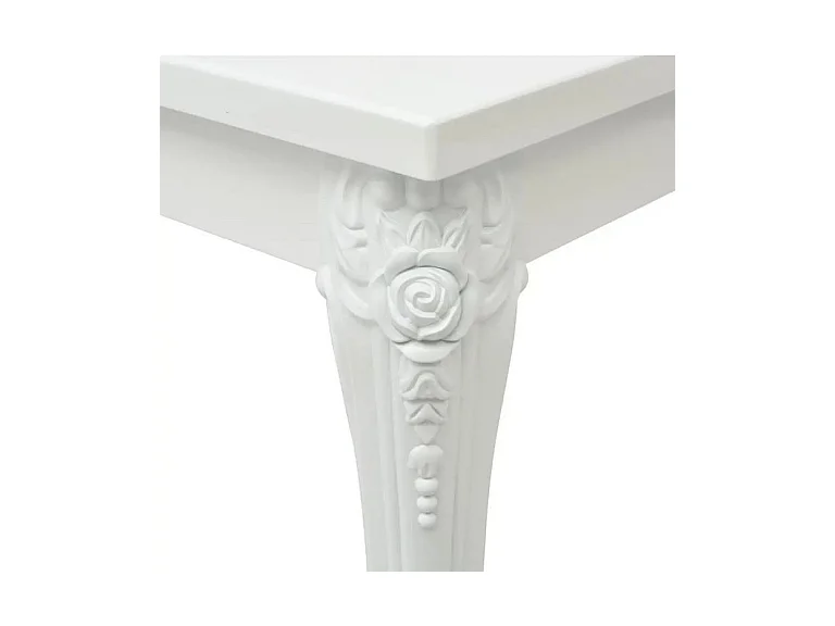 Table bois et pieds plastique blanc Pomme 116cm
