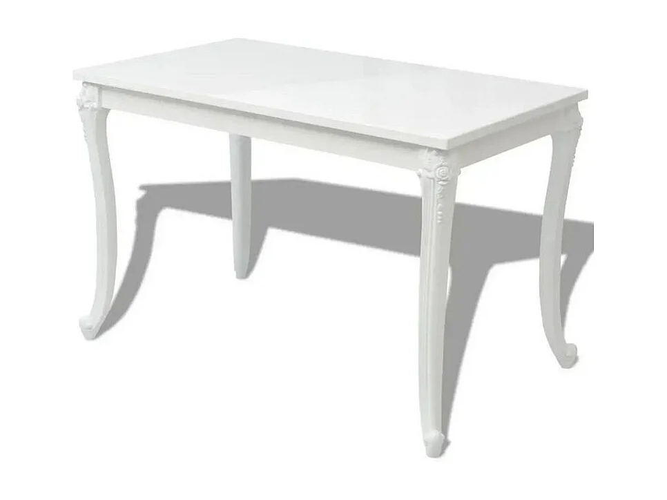 Table bois et pieds plastique blanc Pomme 116cm