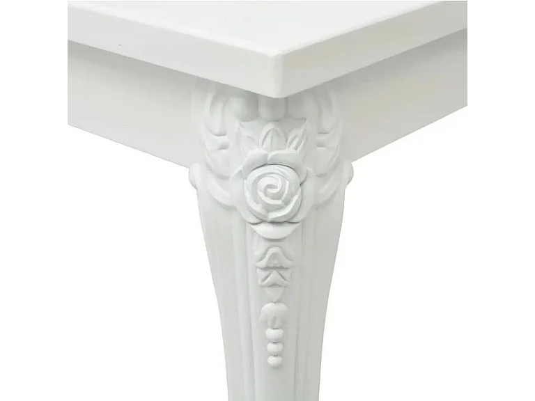 Table bois et pieds plastique blanc Pomme 116cm