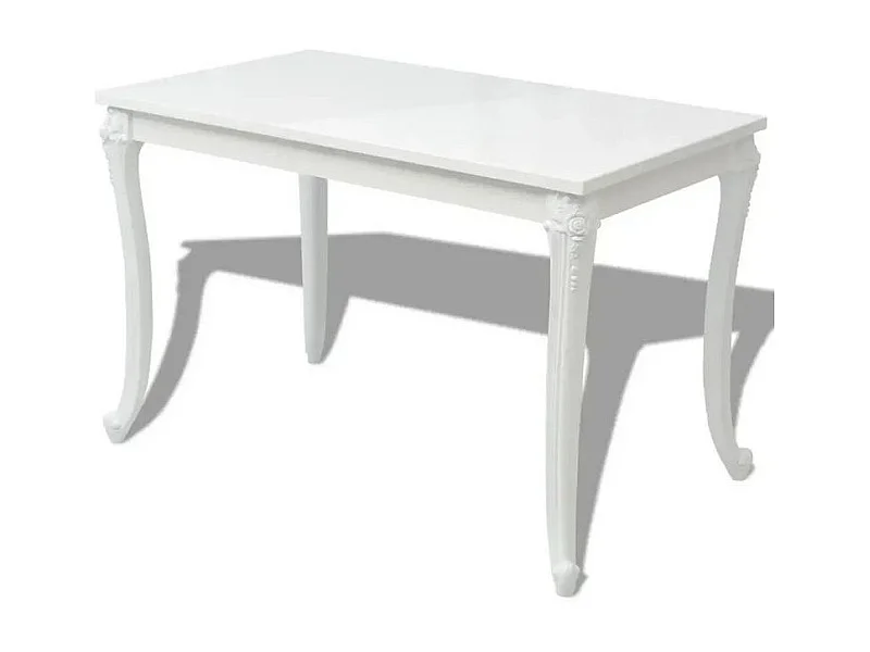 Table bois et pieds plastique blanc Pomme 116cm