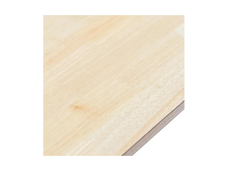 Table à manger rectangulaire hévéa clair et blanc Nyca