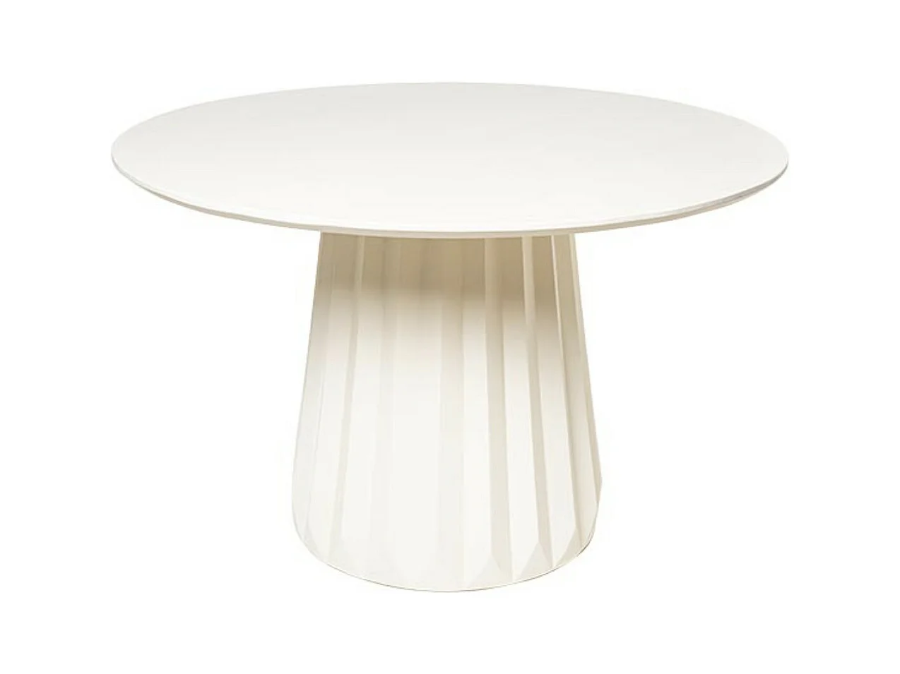 Table ronde 120cm en bois de Manguier blanc – Élégance Design Kidom