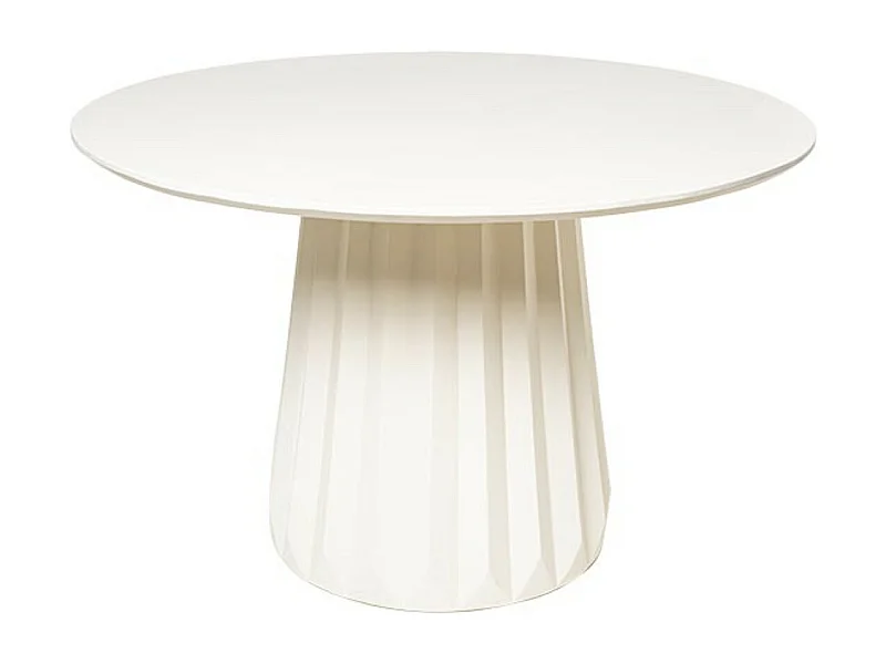 Table ronde 120cm en bois de Manguier blanc – Élégance Design Kidom