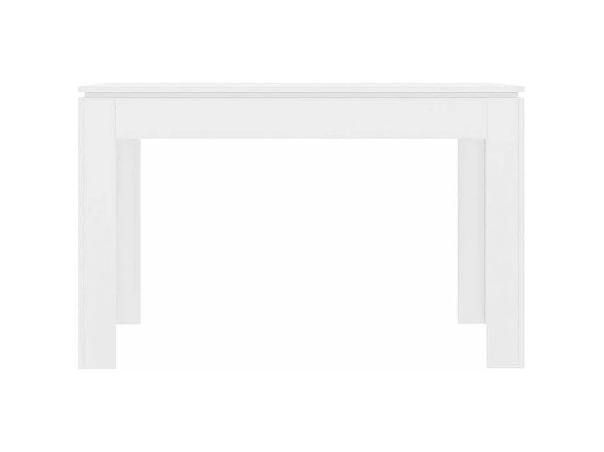 Table à manger rectangulaire bois blanc brillant Jonan 120cm