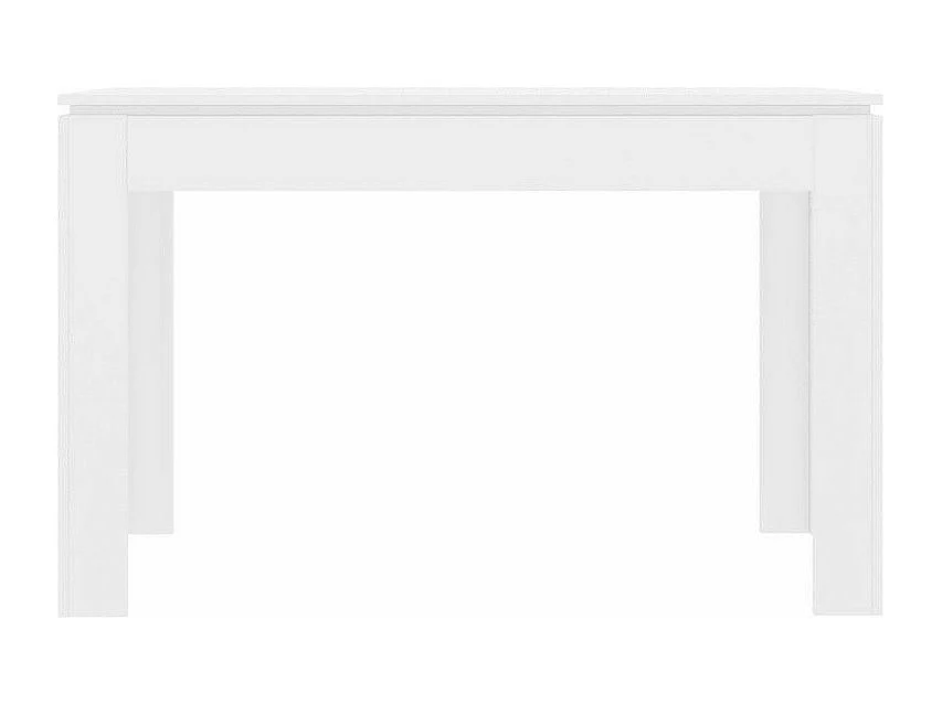 Table à manger rectangulaire bois blanc brillant Jonan 120cm