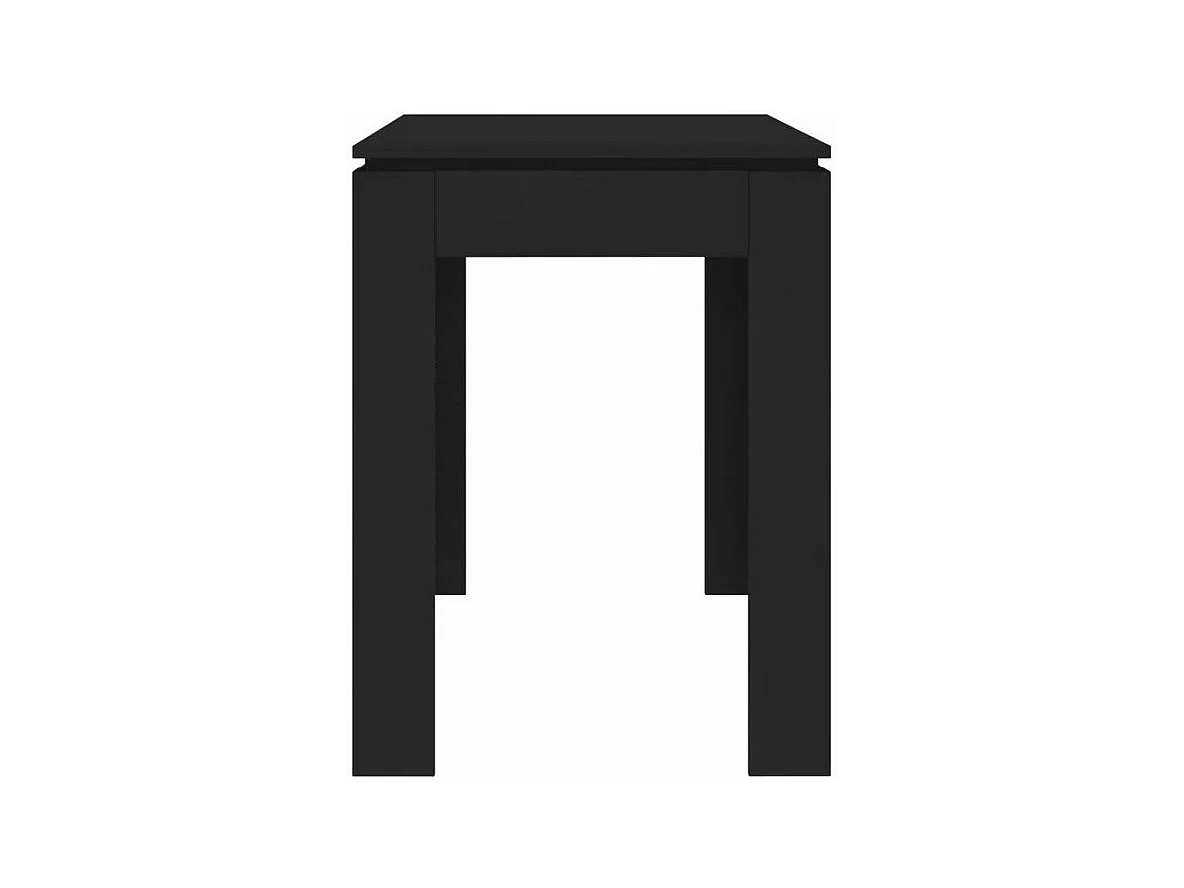 Table à manger rectangulaire bois noir Jonan 120cm