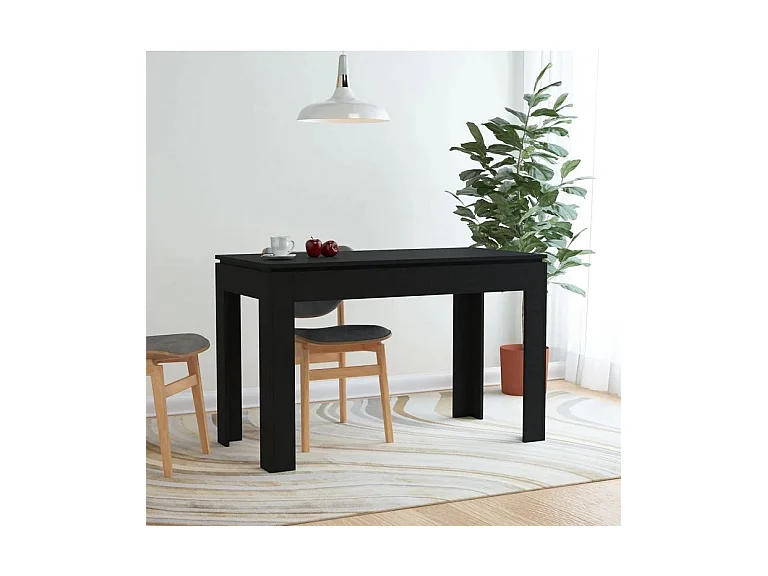 Table à manger rectangulaire bois noir Jonan 120cm