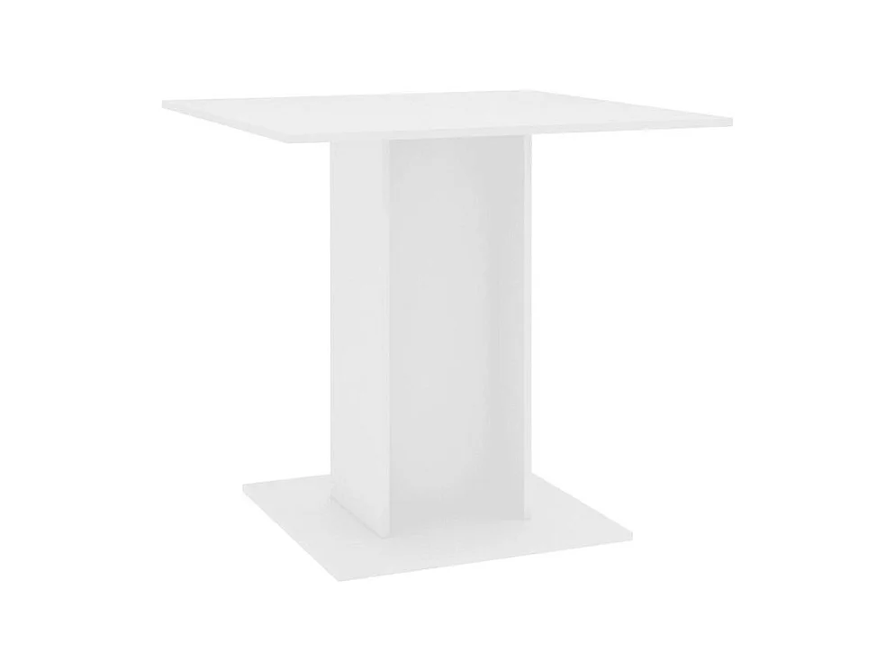 Table à manger carrée bois blanc Lerina 80cm