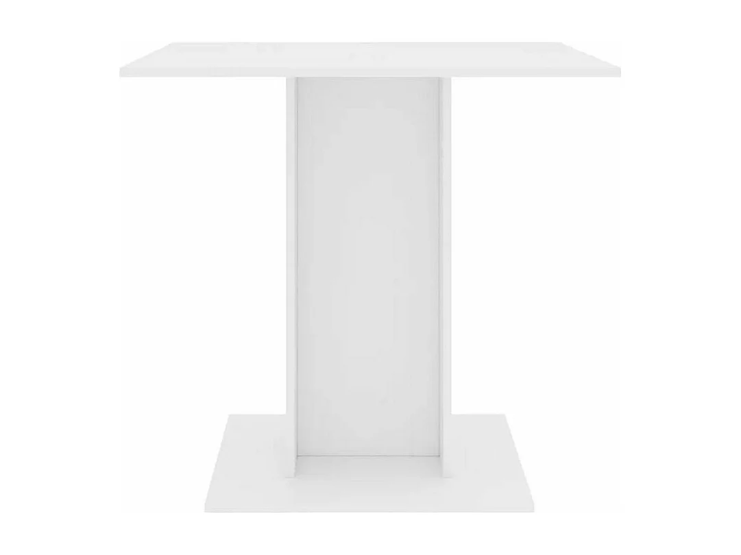 Table à manger carrée bois blanc Lerina 80cm
