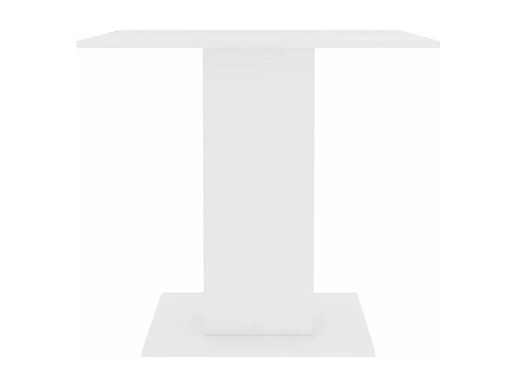 Table à manger carrée bois blanc Lerina 80cm