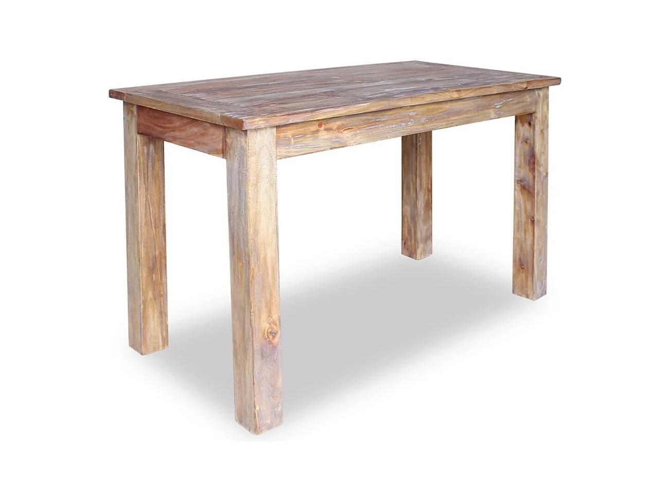 Table rectangulaire bois massif de récupération Sofian 120cm