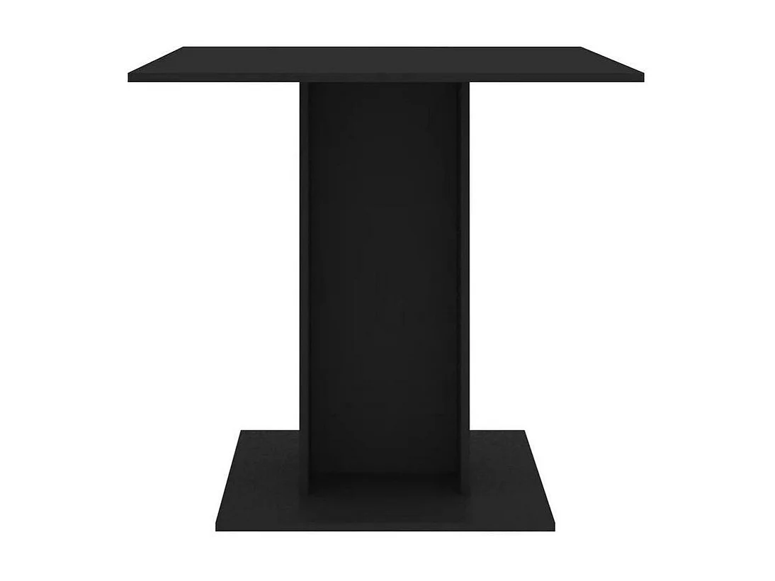 Table à manger carrée bois noir Lerina 80cm