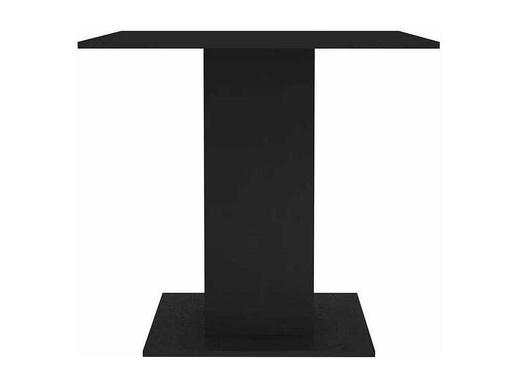 Table à manger carrée bois noir Lerina 80cm