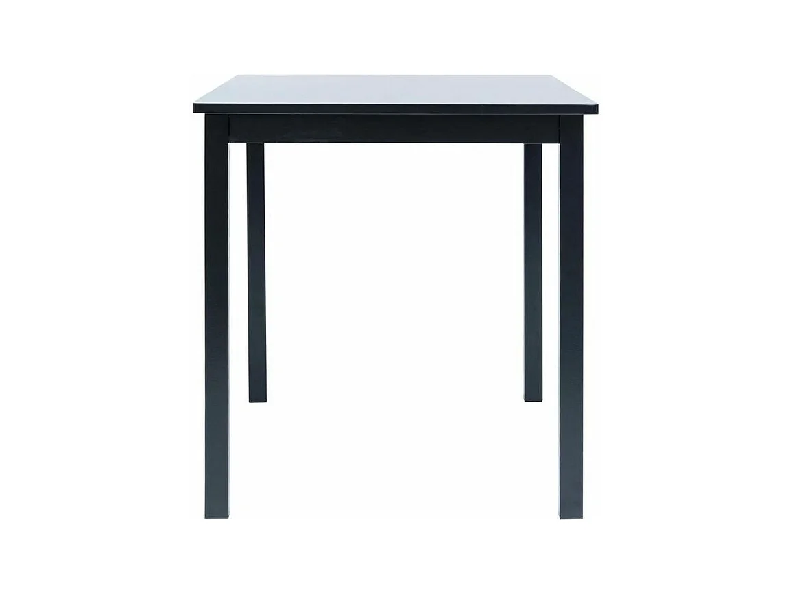 Table à manger hévéa massif noir Laloo 114cm