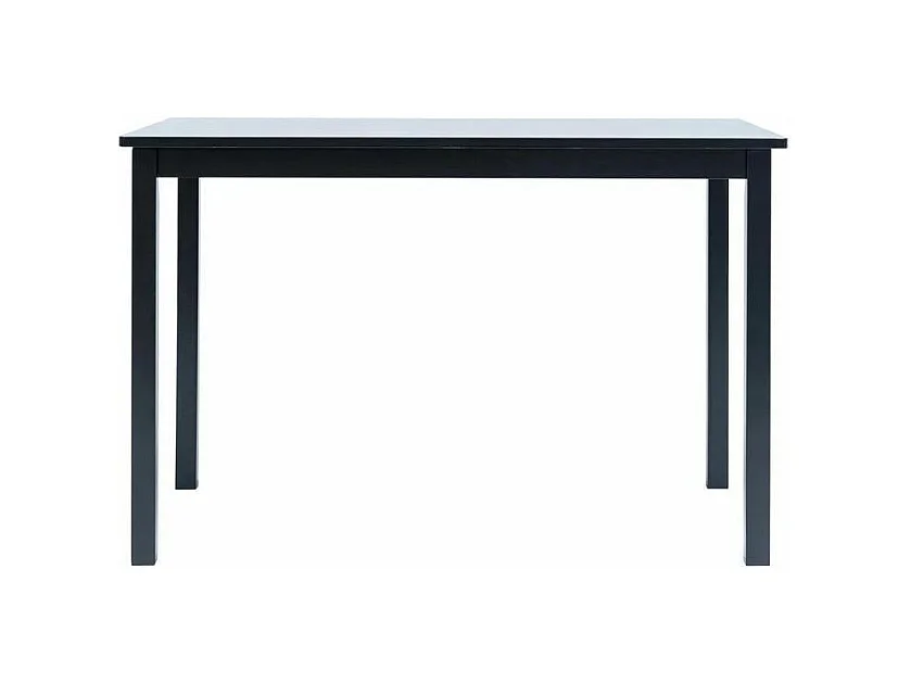 Table à manger hévéa massif noir Laloo 114cm