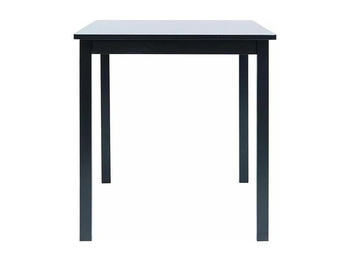 Table à manger hévéa massif noir Laloo 114cm