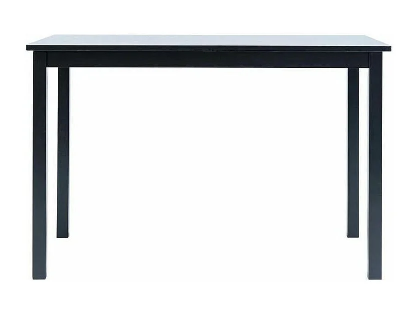 Table à manger hévéa massif noir Laloo 114cm
