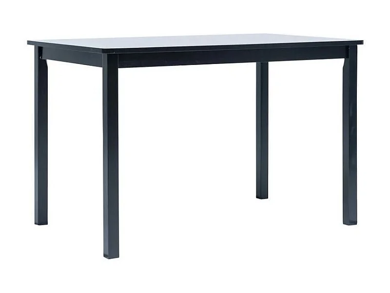 Table à manger hévéa massif noir Laloo 114cm