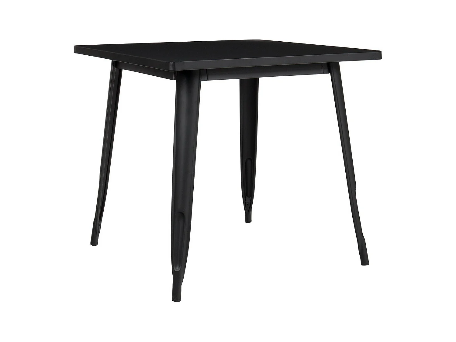 Table carrée acier noir Kontoir 70x70