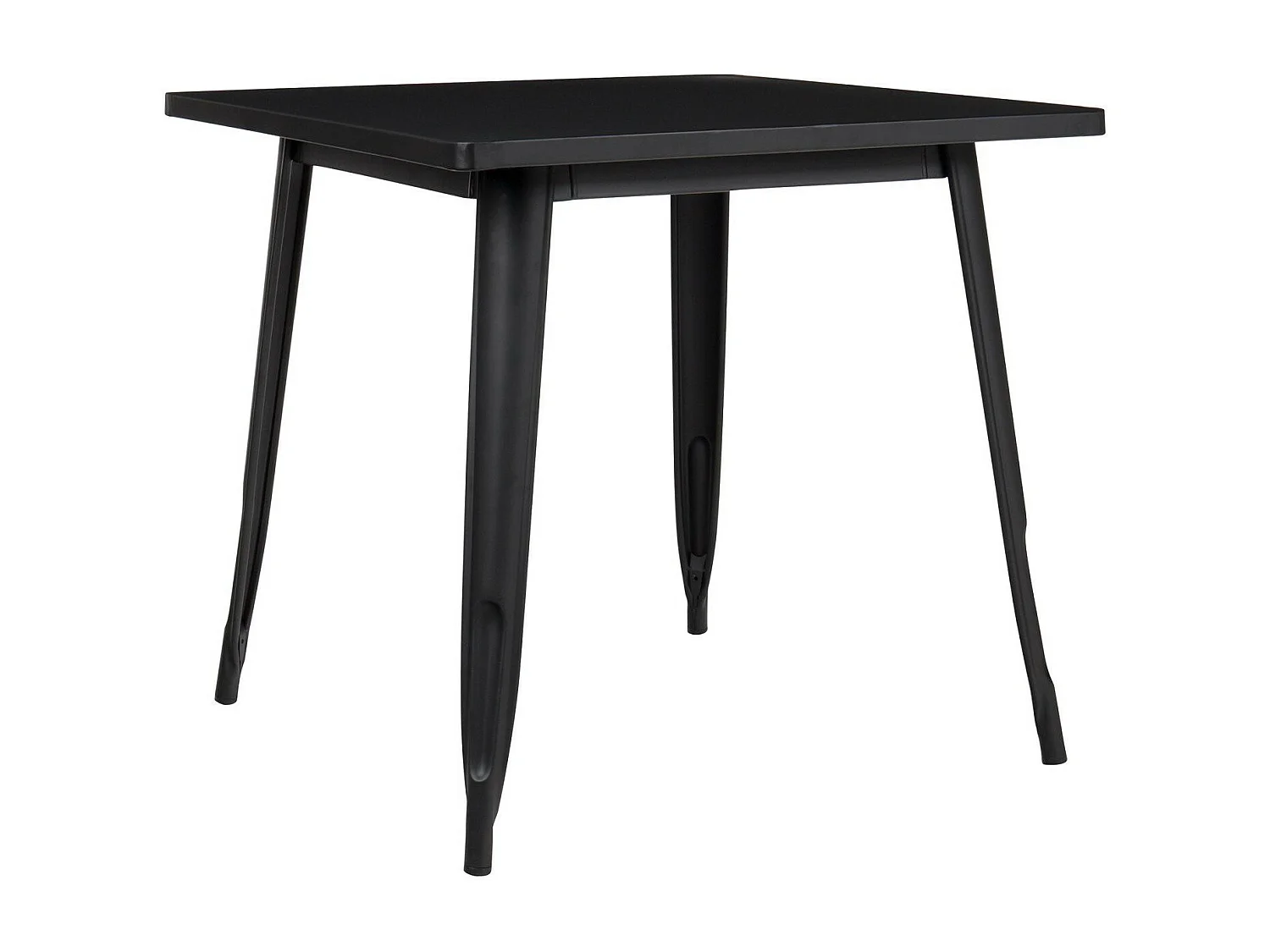 Table carrée acier noir Kontoir 70x70