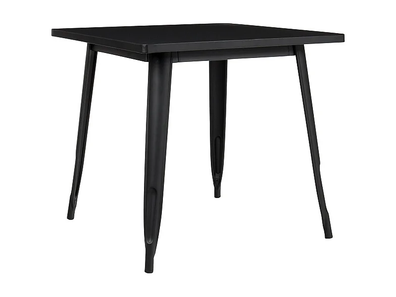 Table carrée acier noir Kontoir 70x70