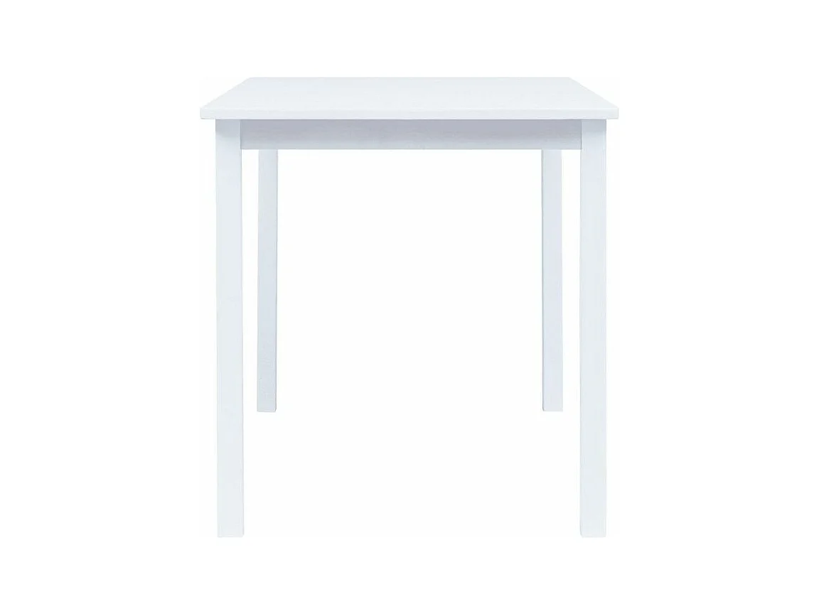 Table à manger hévéa massif blanc Laloo 114cm