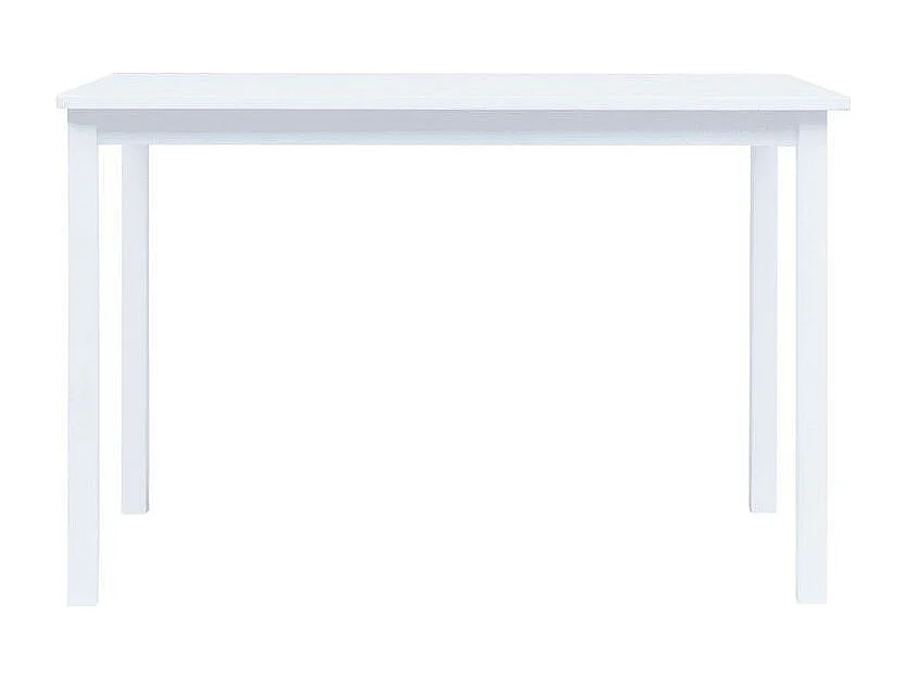 Table à manger hévéa massif blanc Laloo 114cm