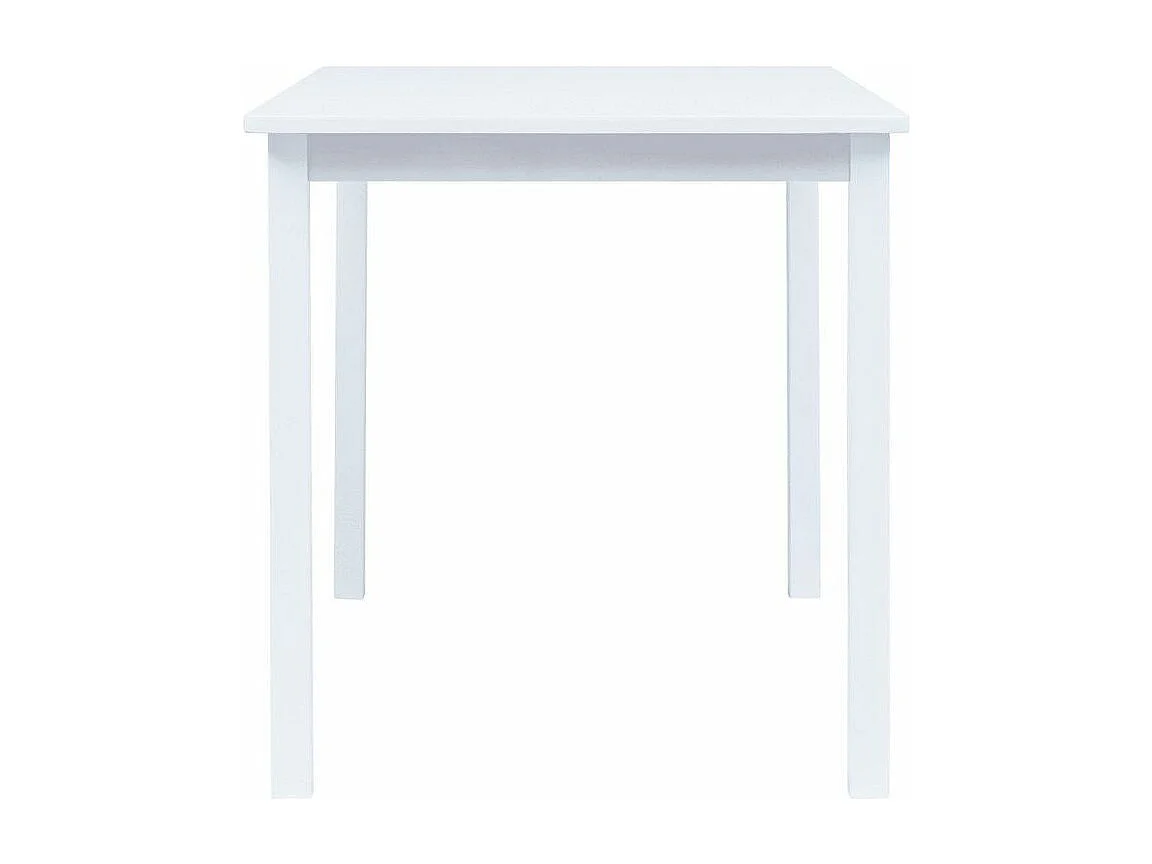 Table à manger hévéa massif blanc Laloo 114cm