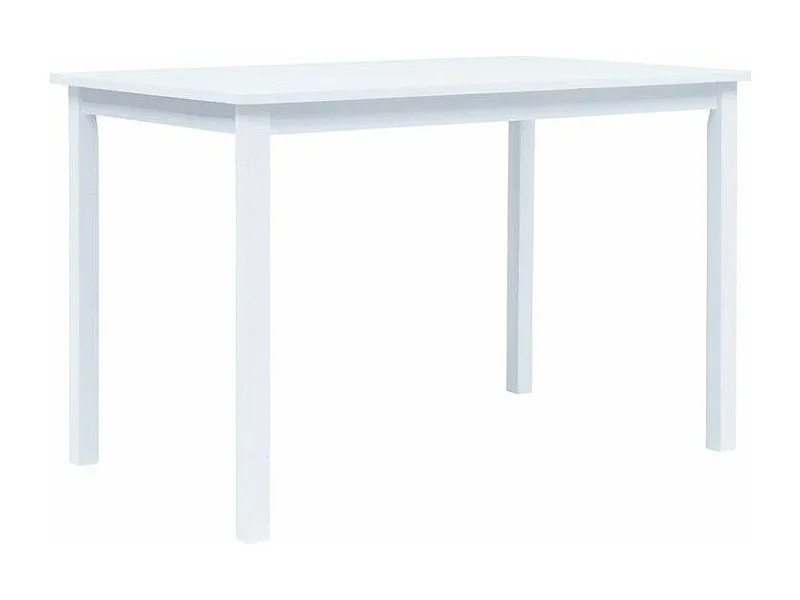 Table à manger hévéa massif blanc Laloo 114cm