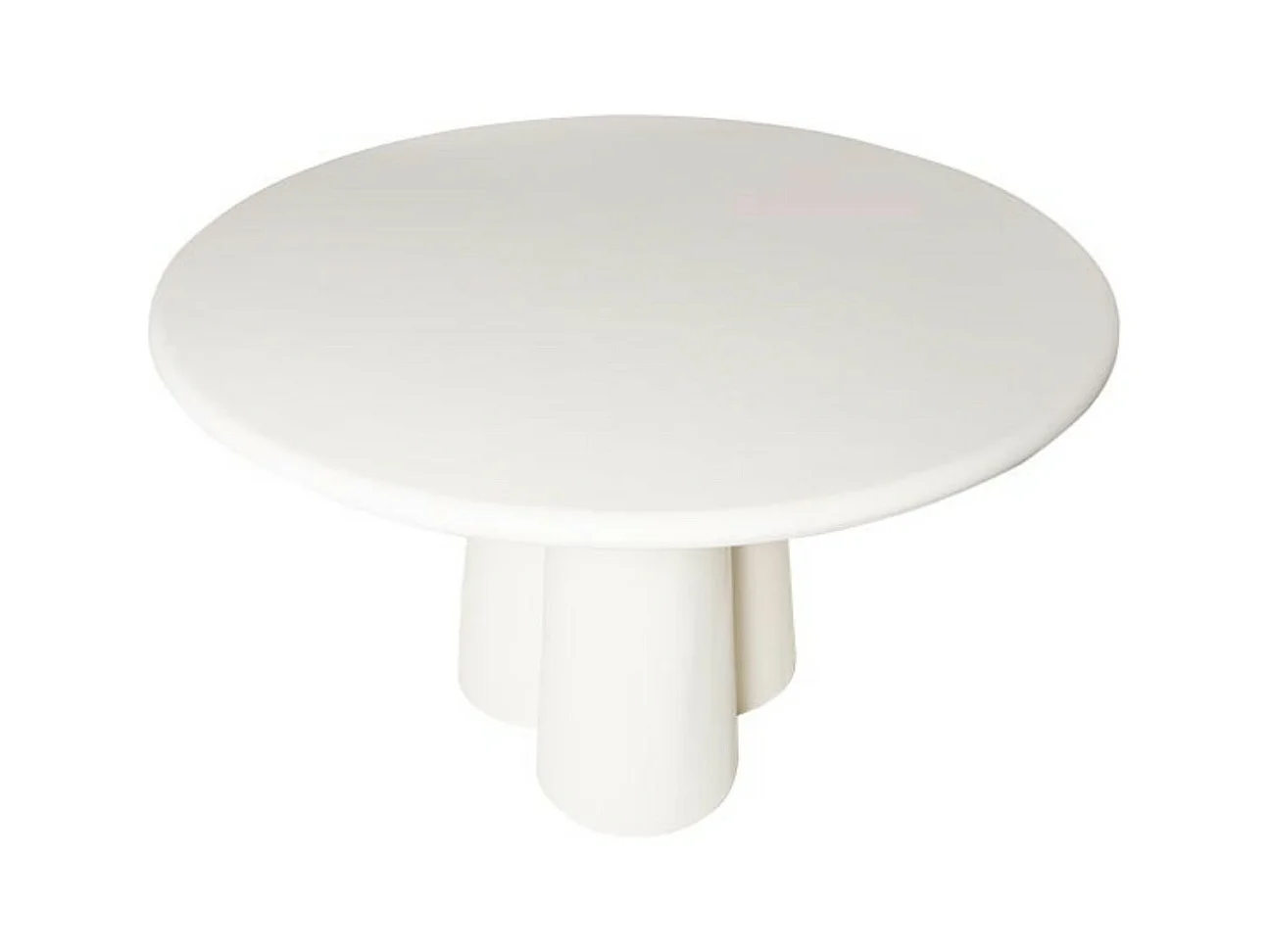 Table ronde 120cm en bois de Manguier blanc – Charme moderne Jakin