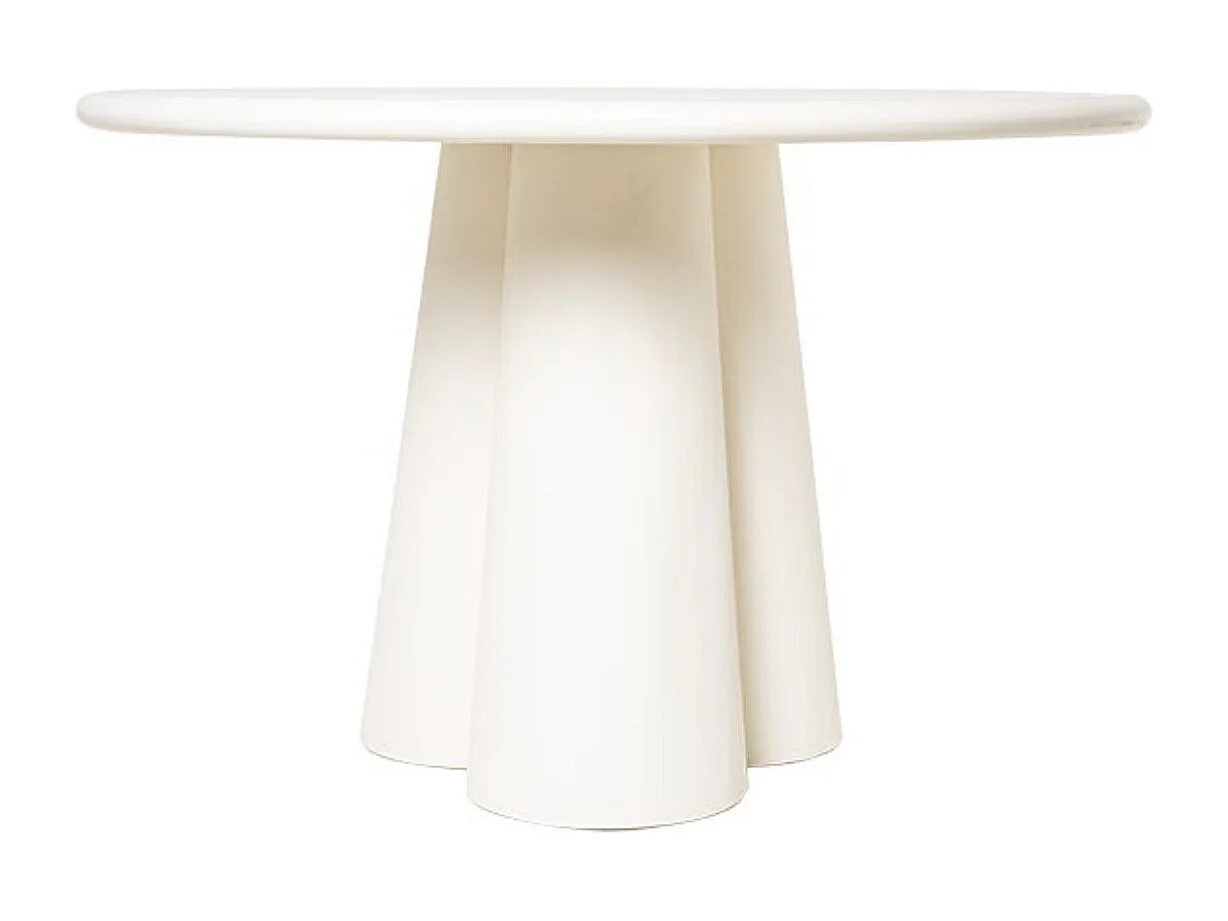 Table ronde 120cm en bois de Manguier blanc – Charme moderne Jakin