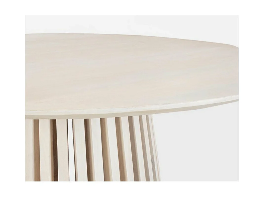 Table ronde en bois ZILA Ø130cm-Naturel