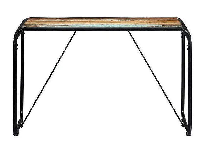 Table bois de récupération et pieds métal noir Reej 118cm